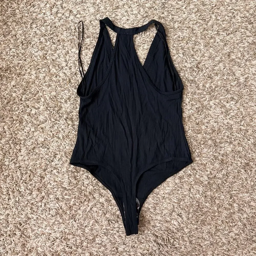 Free People Black Bodysuit - M